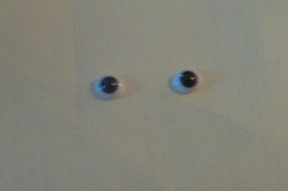DOLL EYES - GLASS FLAT OVAL - 8MM - BROWN