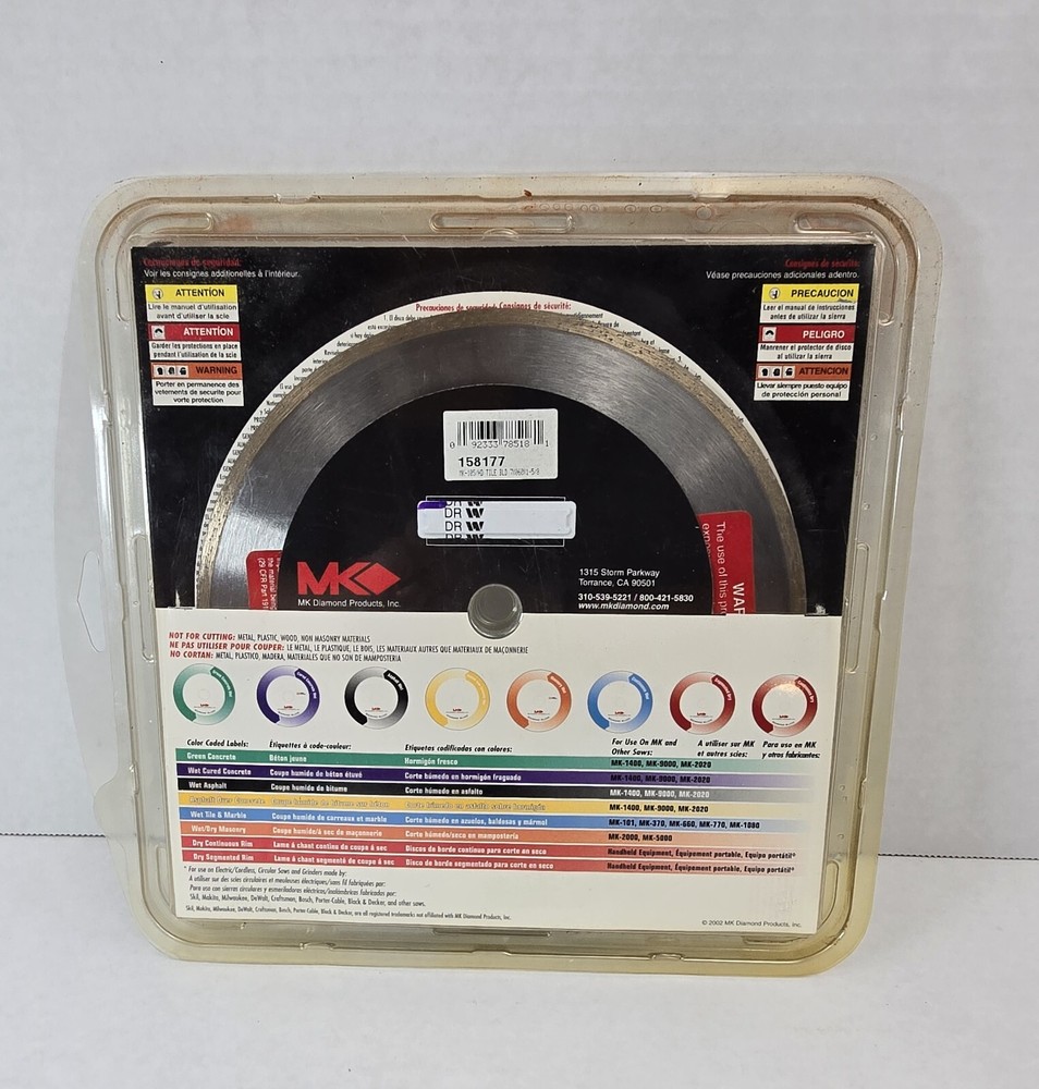 MK-105/HD Diamond blade continuous wet