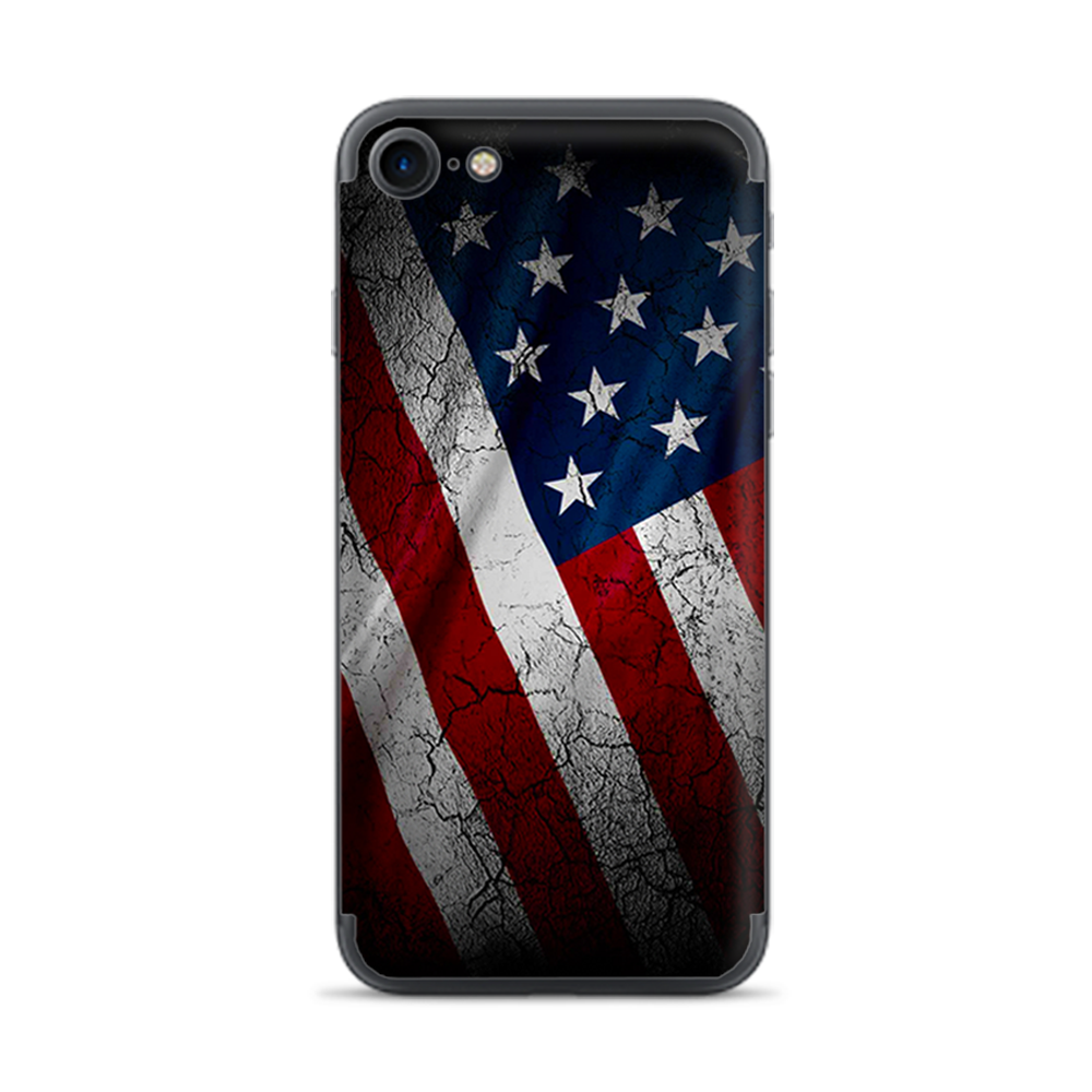 Apple iPhone 7 / 8 Skins Decal Wrap American Flag distressed wave