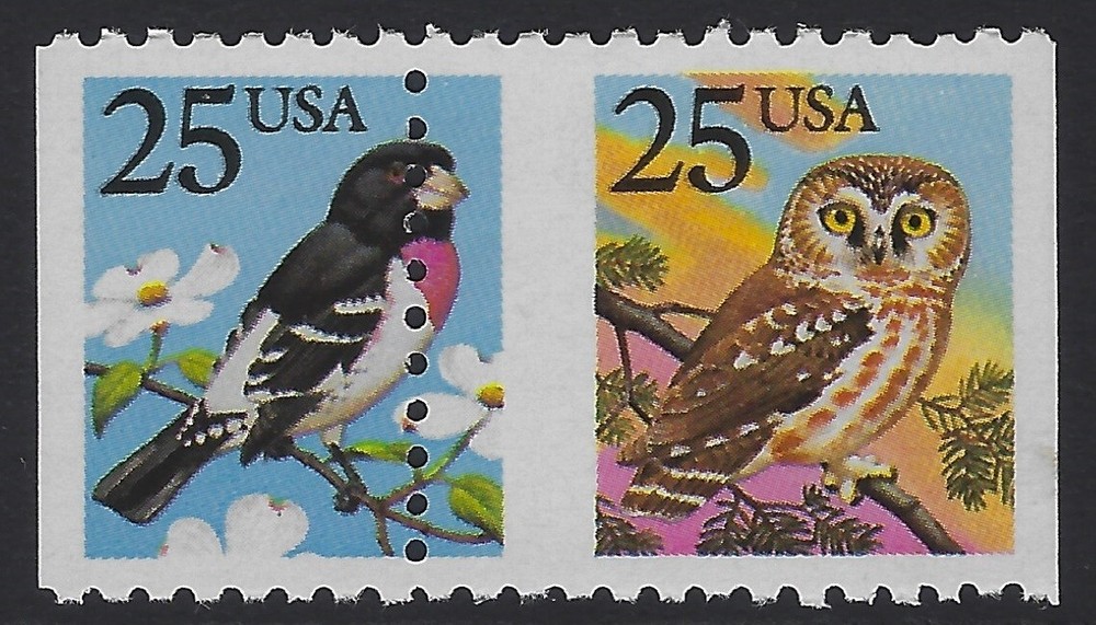 US Scott # 2285b - Miss Perf Error Pair - Mint OG Lightly Hinged        (P-5006)
