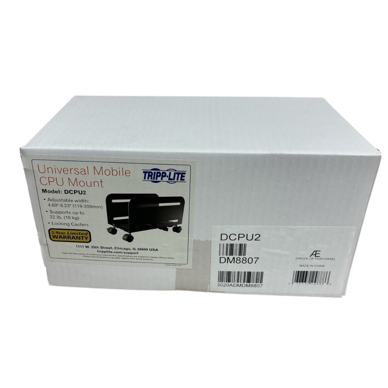 Tripp Lite by EatoMobile CPU Rolling Caddy for Computer Tower, Black DCPU2 (New)