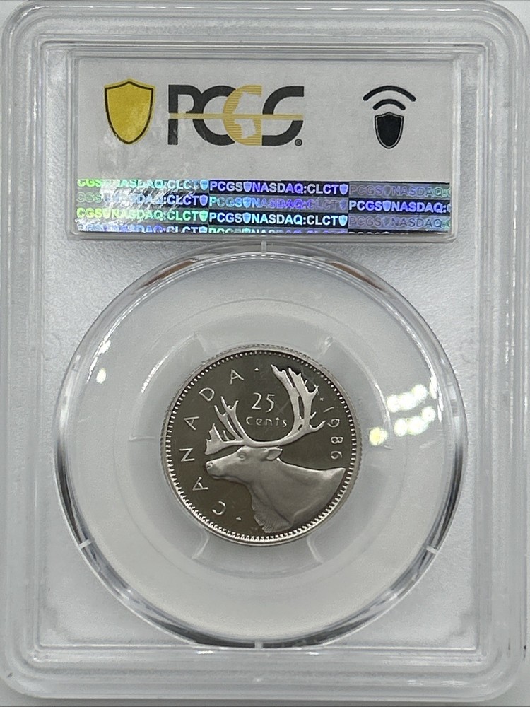 1986 CANADA PCGS PR69 DCAM 25c