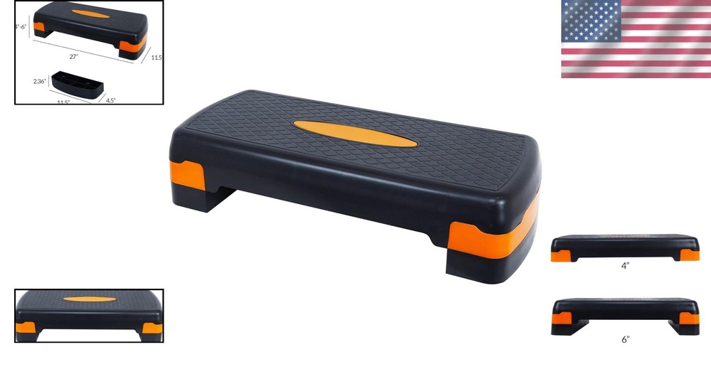 Adjustable Exercise Step Platform, Non-Slip Surface