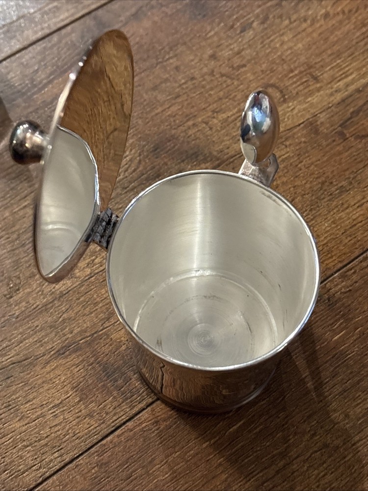 Restoration Hardware Hampton Silver Plate Lidded Jam Pot Complete