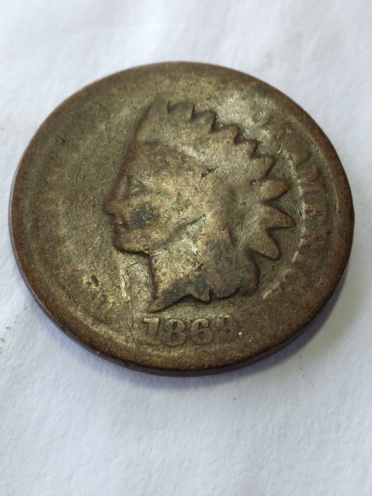 1869 Indian Head Cent VG Details