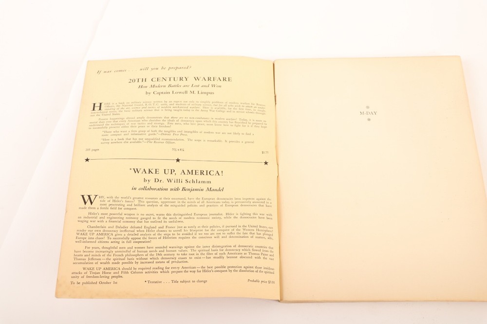 Vintage Pre WWII Mobilization Guide War Propaganda