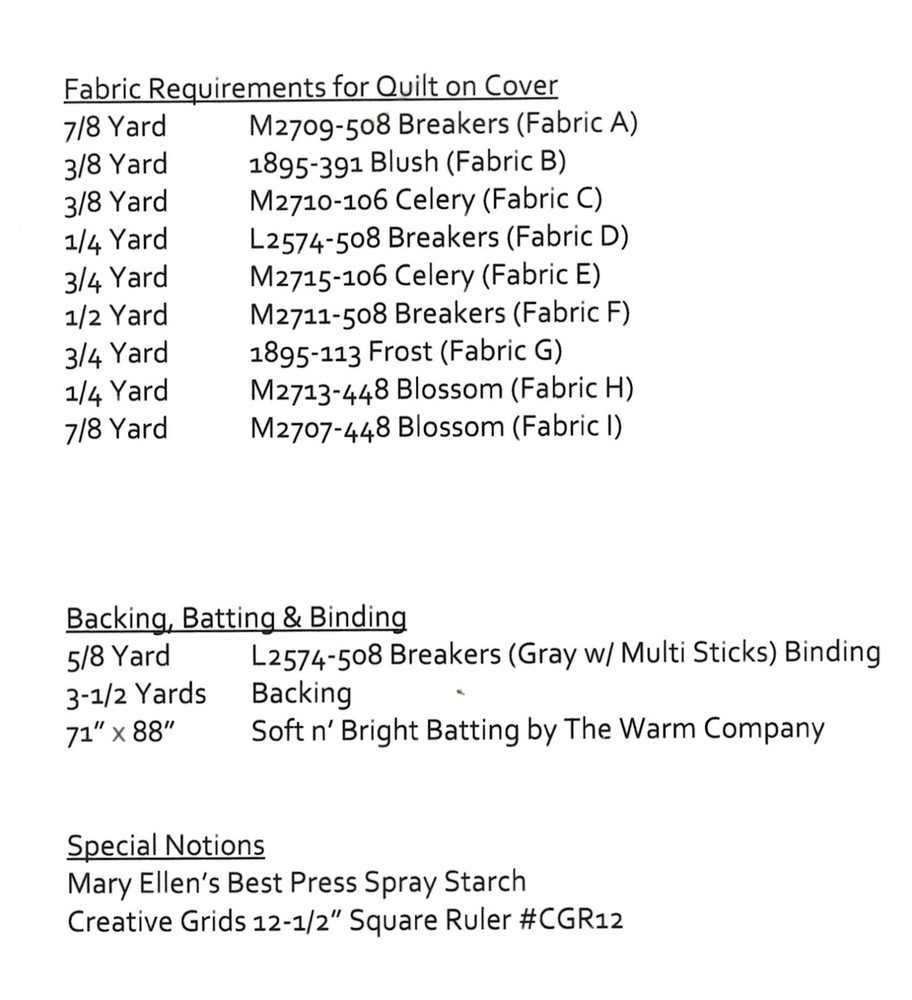 Bali Blossoms & Breakers Quilt Pattern by The Quilted Button 31294