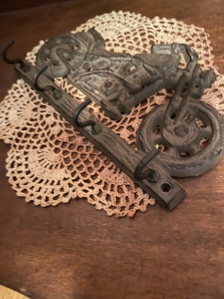iron motorcycle key rack vintage