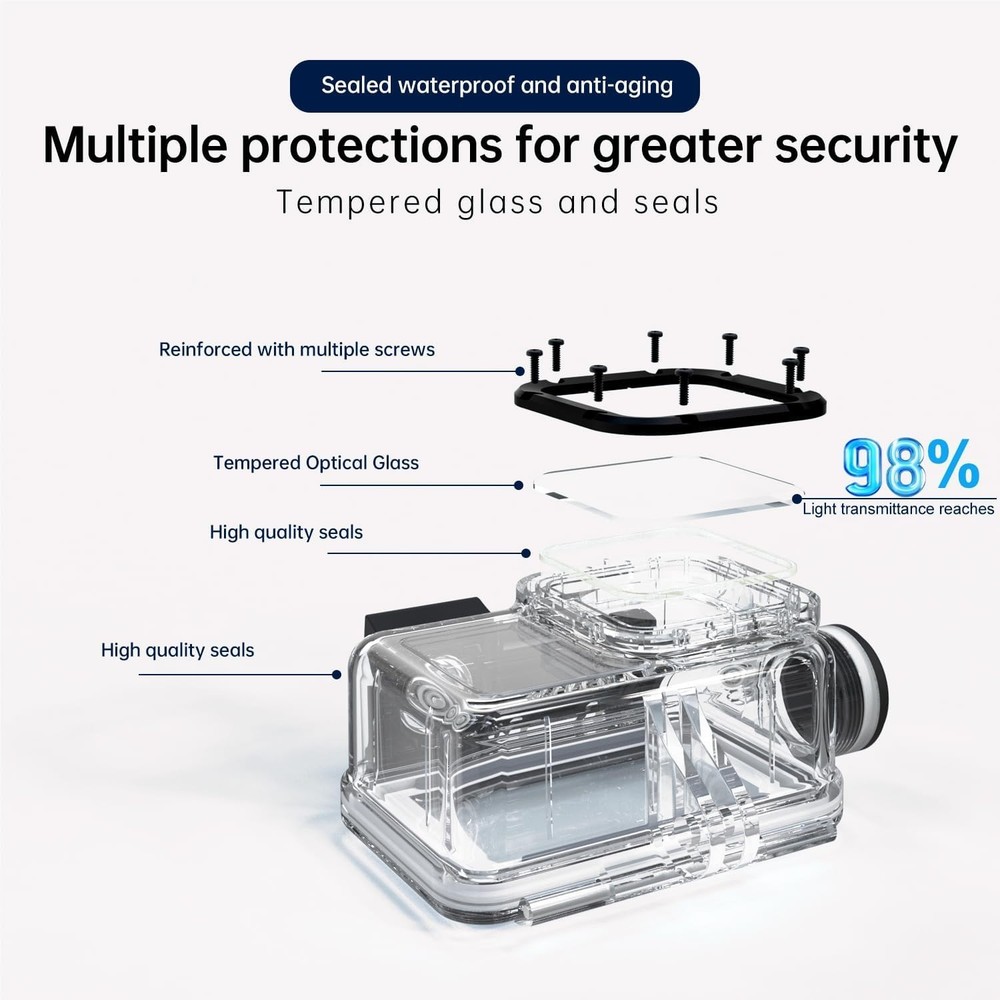 Waterproof Case, Underwater Case, Diving Case Protective Compatible.....