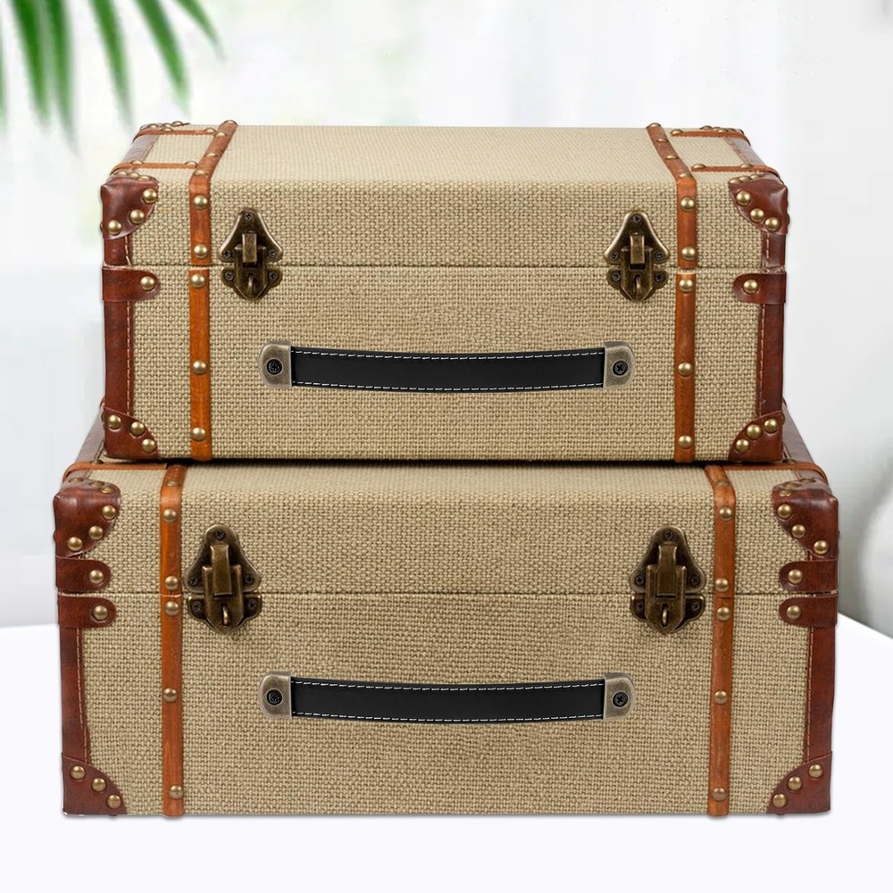 2 Pcs Leather Handles for Drawers Handle Suitcase Luggage Pulls Black