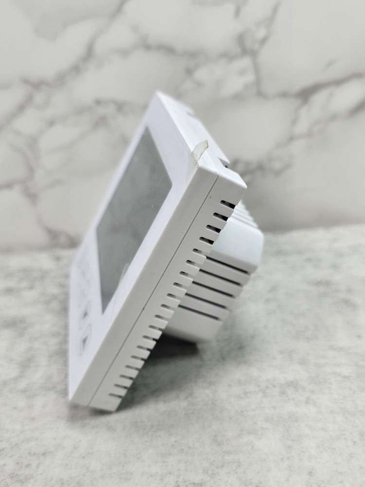 Digital Thermostat White LCD Display Heater Air Conditioner Timer Lock Function