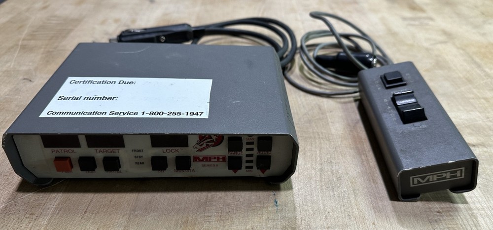MPH Python II 2 K-Band Mobile Radar Control Unit w/ Hand-Held Remote & Cables