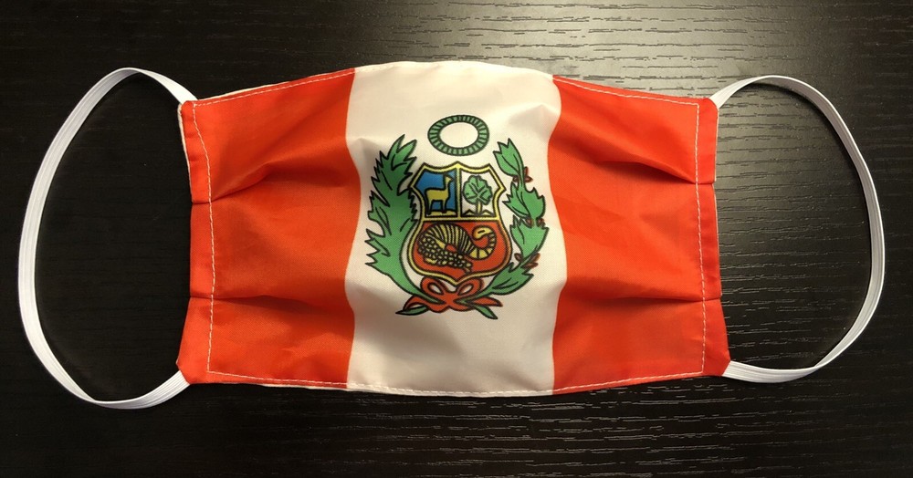 2 Pack Peru Face Mask Washable  Peruvian Flag Adjustable BUY ONE GET ONE FREE