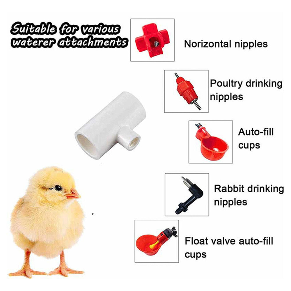 Poultry Water Dispenser Accessories Chicken Drinking Three-way Connection Tool