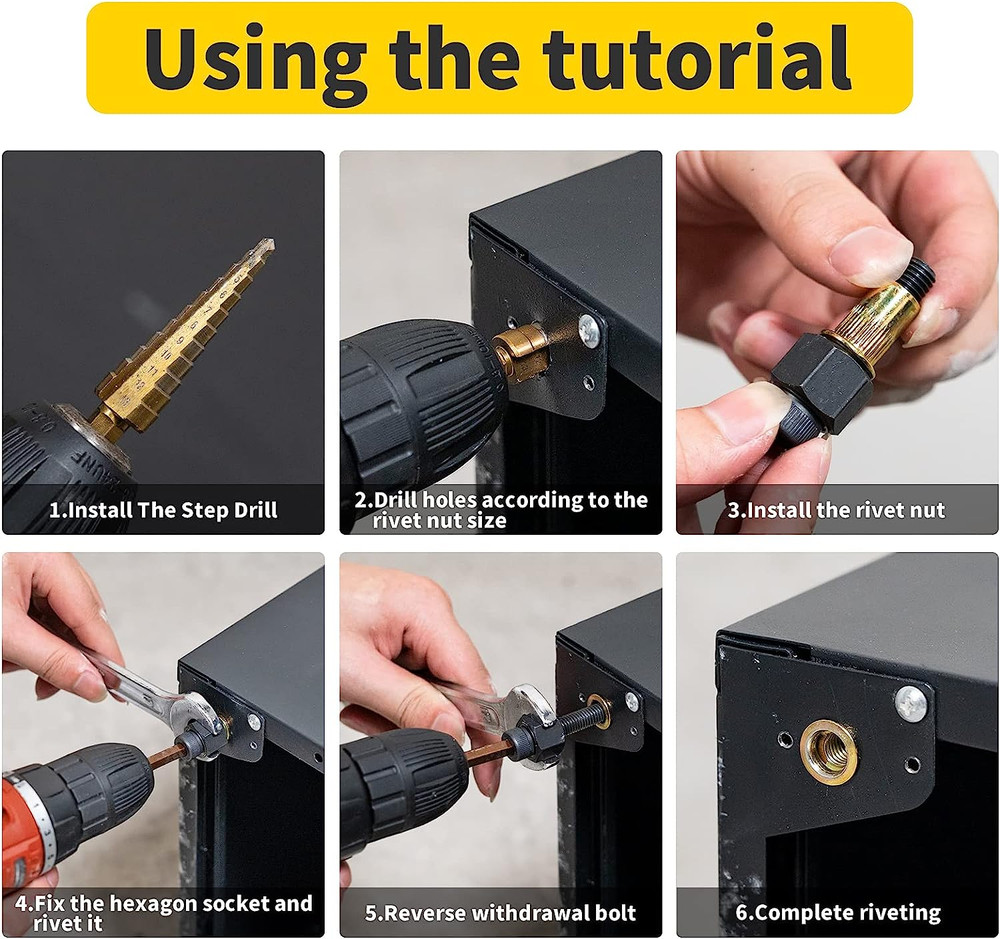 Rivet Nut Tool,Hand Nuts Riveter,Rivnut Tool with Metric and Sae,Rivet Nut Tool