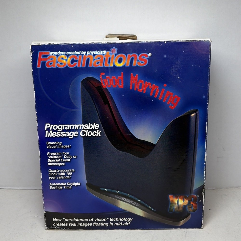 Programmable Floating Message Clock Fascinations XP3 Customizable Working Great!