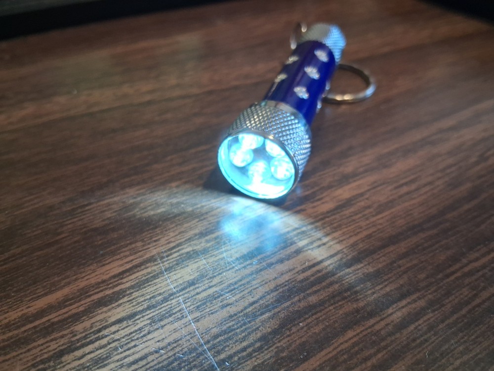 2.5" BLUE MINI FLASHLIGHT KEYCHAIN