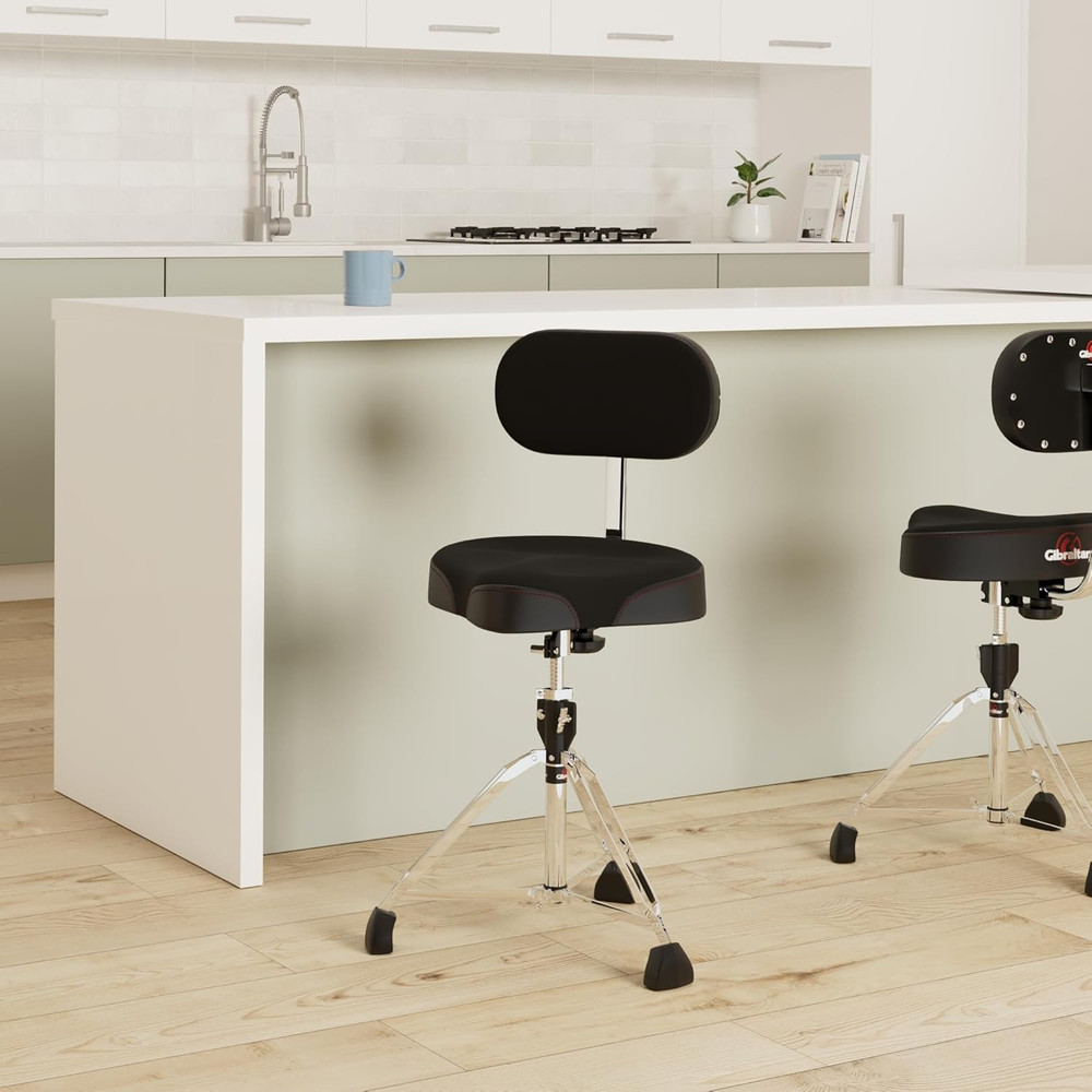 Adjustable Motorcycle Drum Throne with Memory Foam & Heavy Duty Support