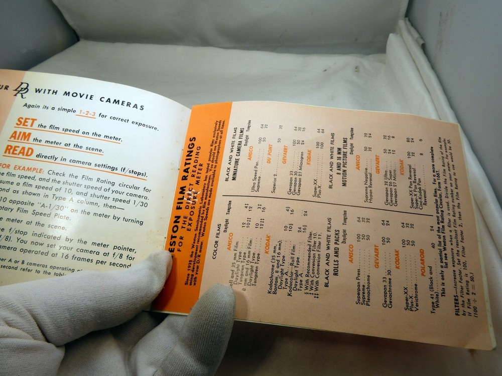 Weston Direct Reading Exposure Light Meter Instruction Manual Guide