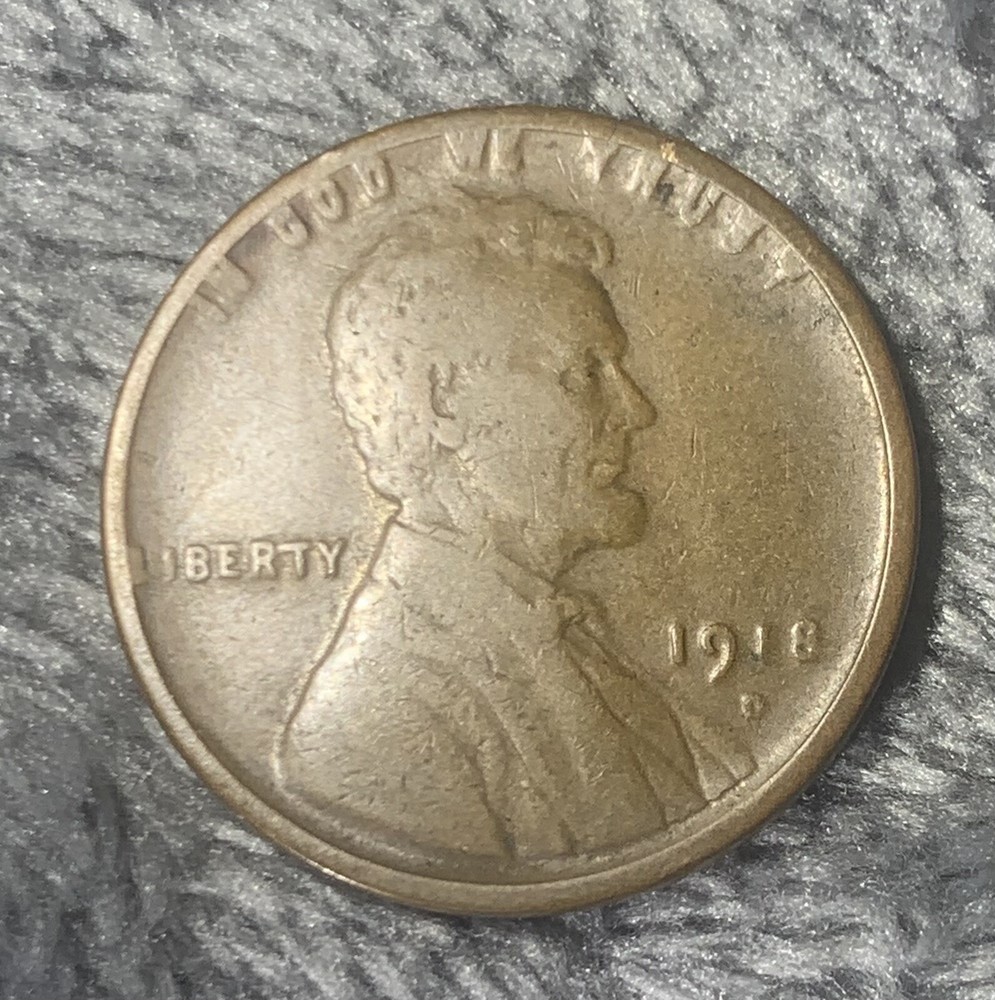 1918-D Lincoln Cent Wheat Penny, DDO