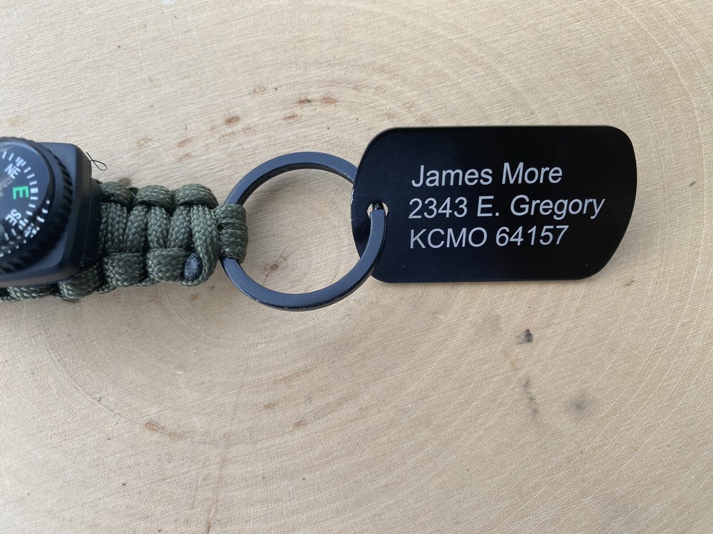 Military Bag ID TAGS Personalized ENGRAVED LUGGAGE TAG STRAP Backpack