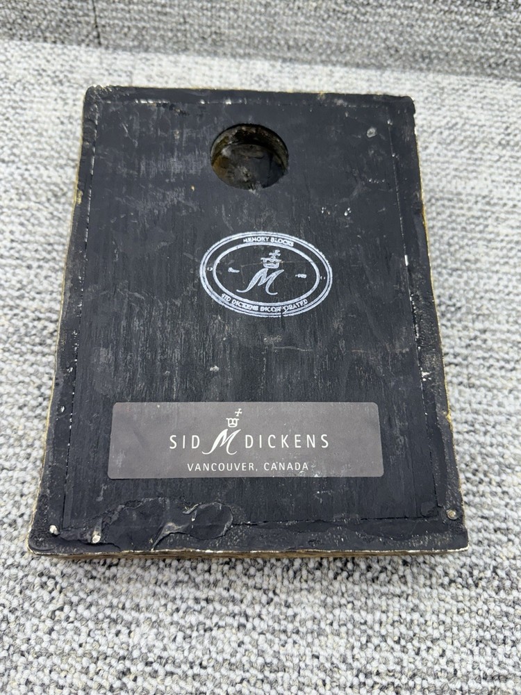 Sid Dickens Memory Tile Block "King" Silver Crown Retired 1995 Series M Logo