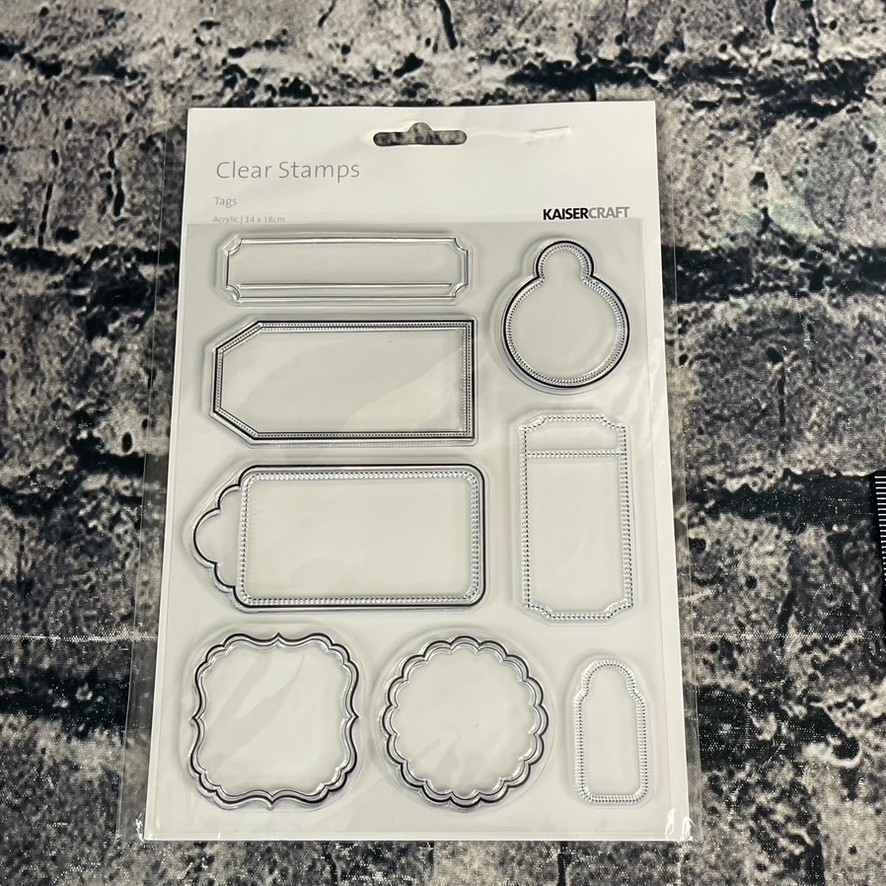 Kaisercraft TAGS Scrapbook Clear Stamps CS760 Journal Boxes