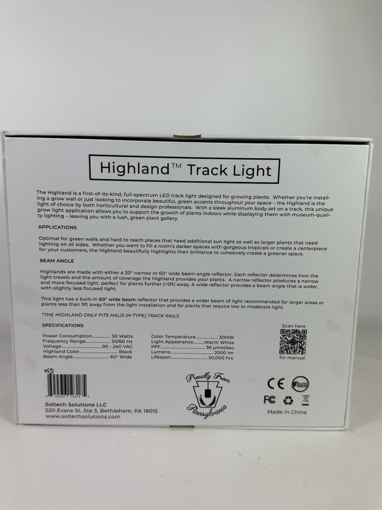 Soltech Highland Series HL-30B Light Only Grow Light .
