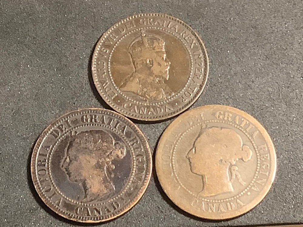 3 Canada Cents - 1883, 1886, 1907