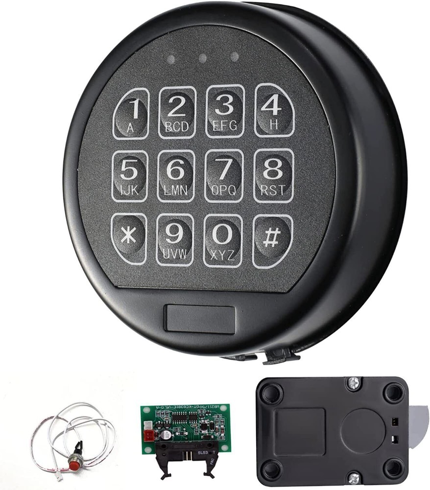Gun Safe Lock Replacement with SwingBolt, Black Keypad Electronic Safe Lock