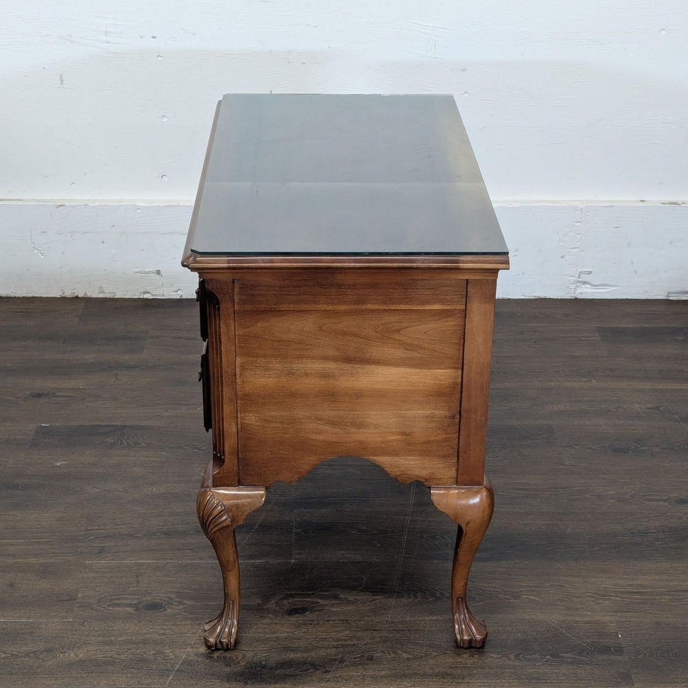Chippendale Style Lowboy Chest with Brass Hardware