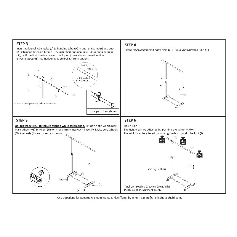 Adjustable Rolling Garment Rack Space-Saving Clothes Organizer Tool-Free Setup