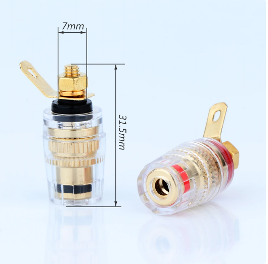 2/4/8PCS Binding Post 4mm Banana Plug Amplifier Brass Socket Speaker Terminal