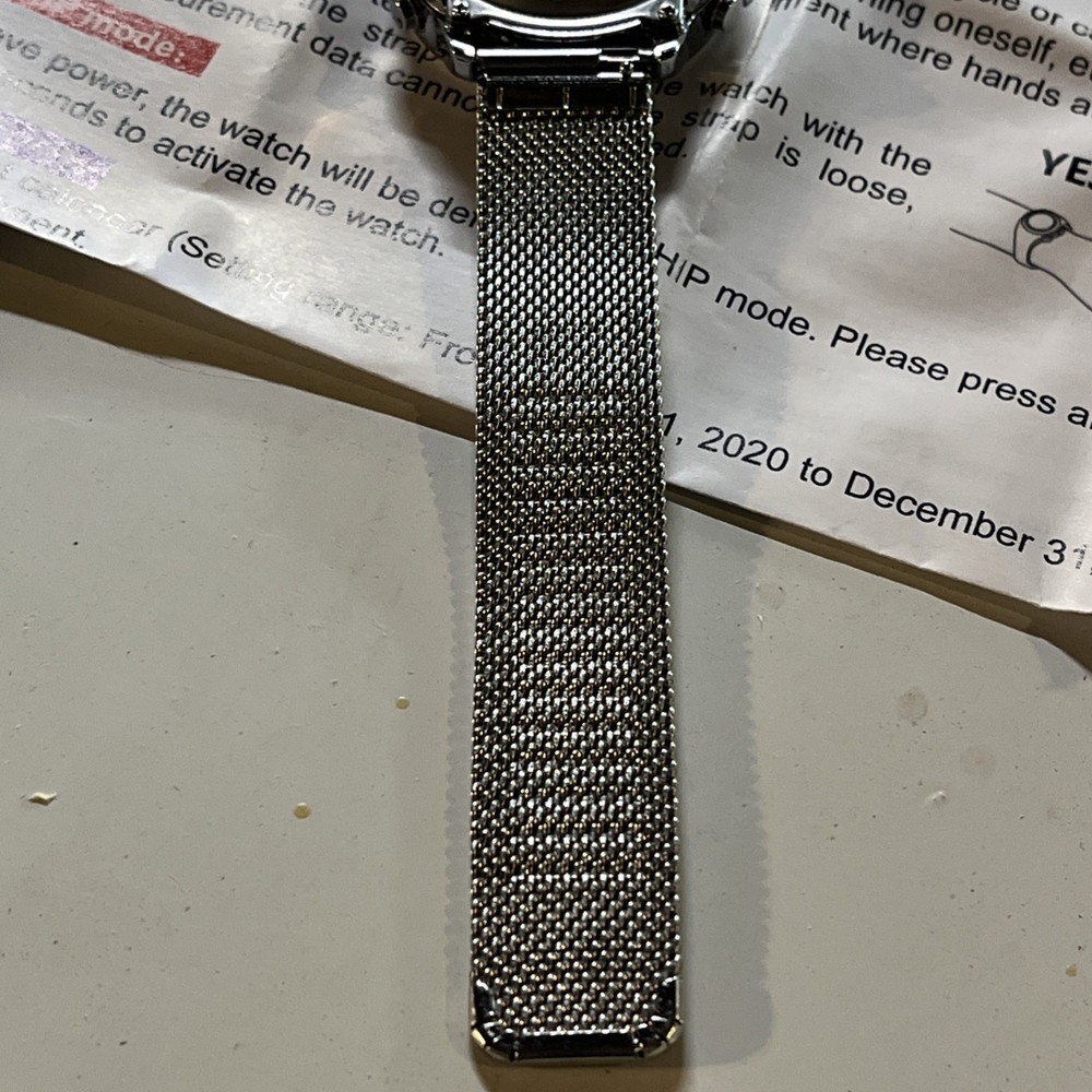 TIMEURE Silver Digital Pedometer Watch with Light and Step Counter