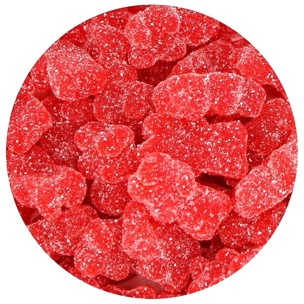 Red Gummy Bears Sugared, Red Candy Cherry Flavored, The Hampton Popcorn &...