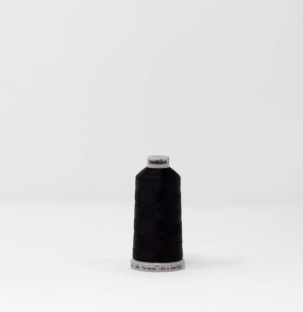 MADEIRA - Ref. 1800 -- Black - Polyneon Thread - #40 -- 1100 yards