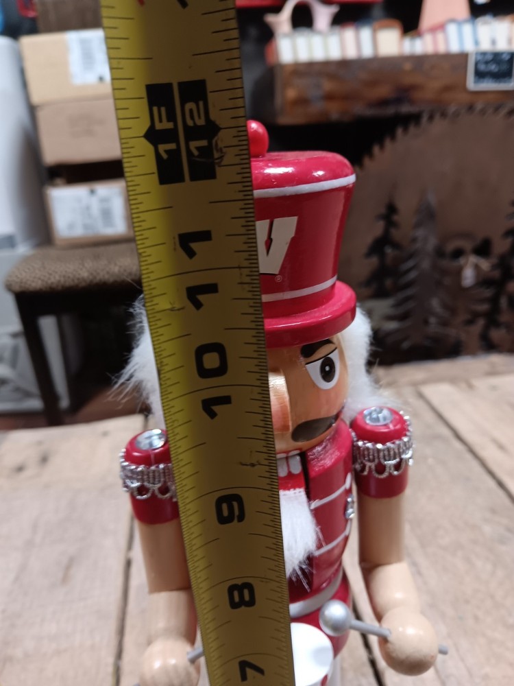 Wisconsin Badgers Marching Band Drummer Nutcracker Figurine