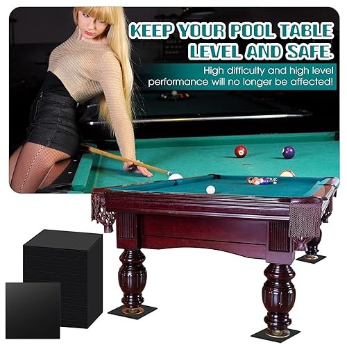 50 Pcs Billiard Pool Table Leg Shims 3" Diameter Rubber Pool Table Leveler