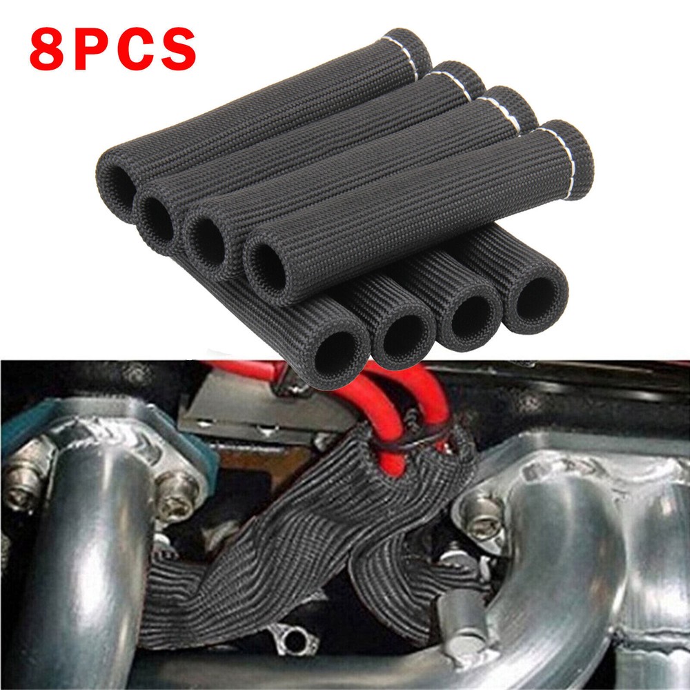 8Pack Spark Plug Heat Protector Insulating Fire Sleeve Spark Plug Wire Protector
