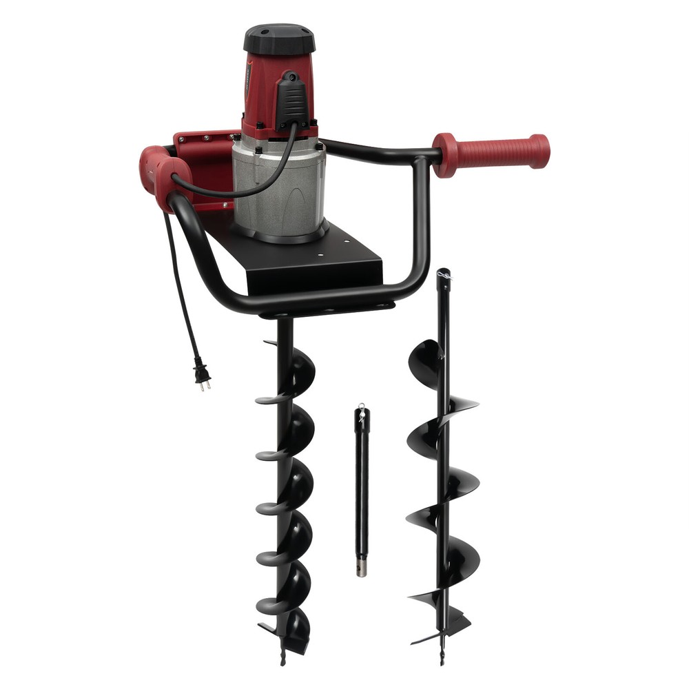 1.6HP Electric Post Hole Digger with 2 Drill Bits and Adjustable Speed