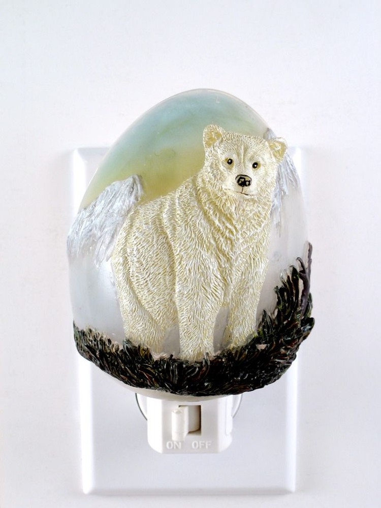 Cute White Polar Bear Night light, Gift Refinement Elegance Animal  Night Light.