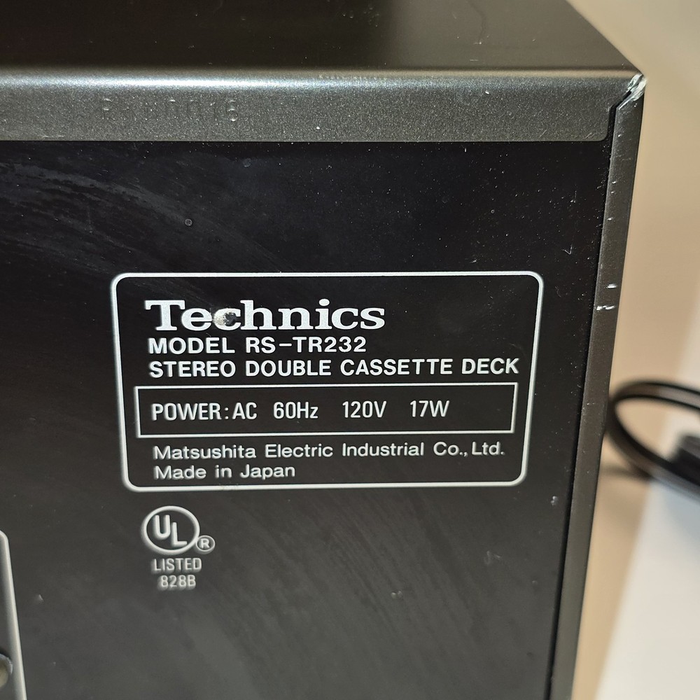 TECHNICS RS-TR232 HX PRO Stereo Double Cassette Deck Player TESTED READ