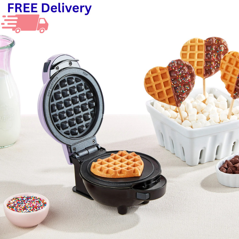 Dash Multi Plate Mini Waffle Maker Removable Plates Compact Breakfast Maker