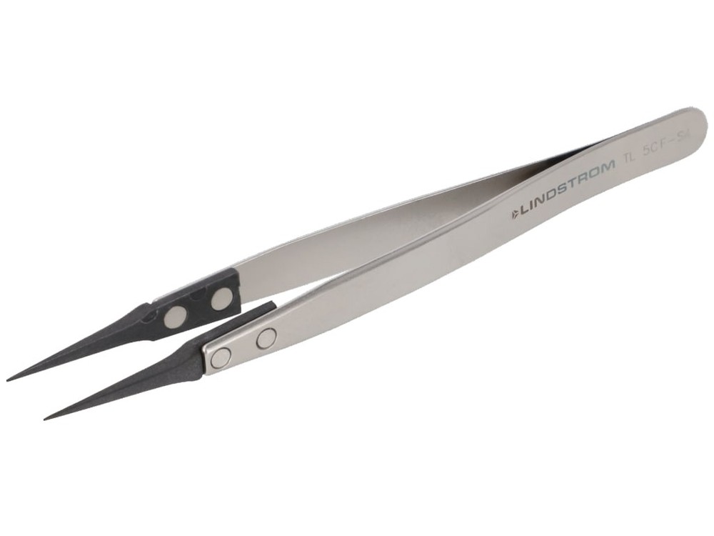 Lindstrom 5CF-SA - Plastic Precision Tweezers for Electronics Type 5CF w/ESD