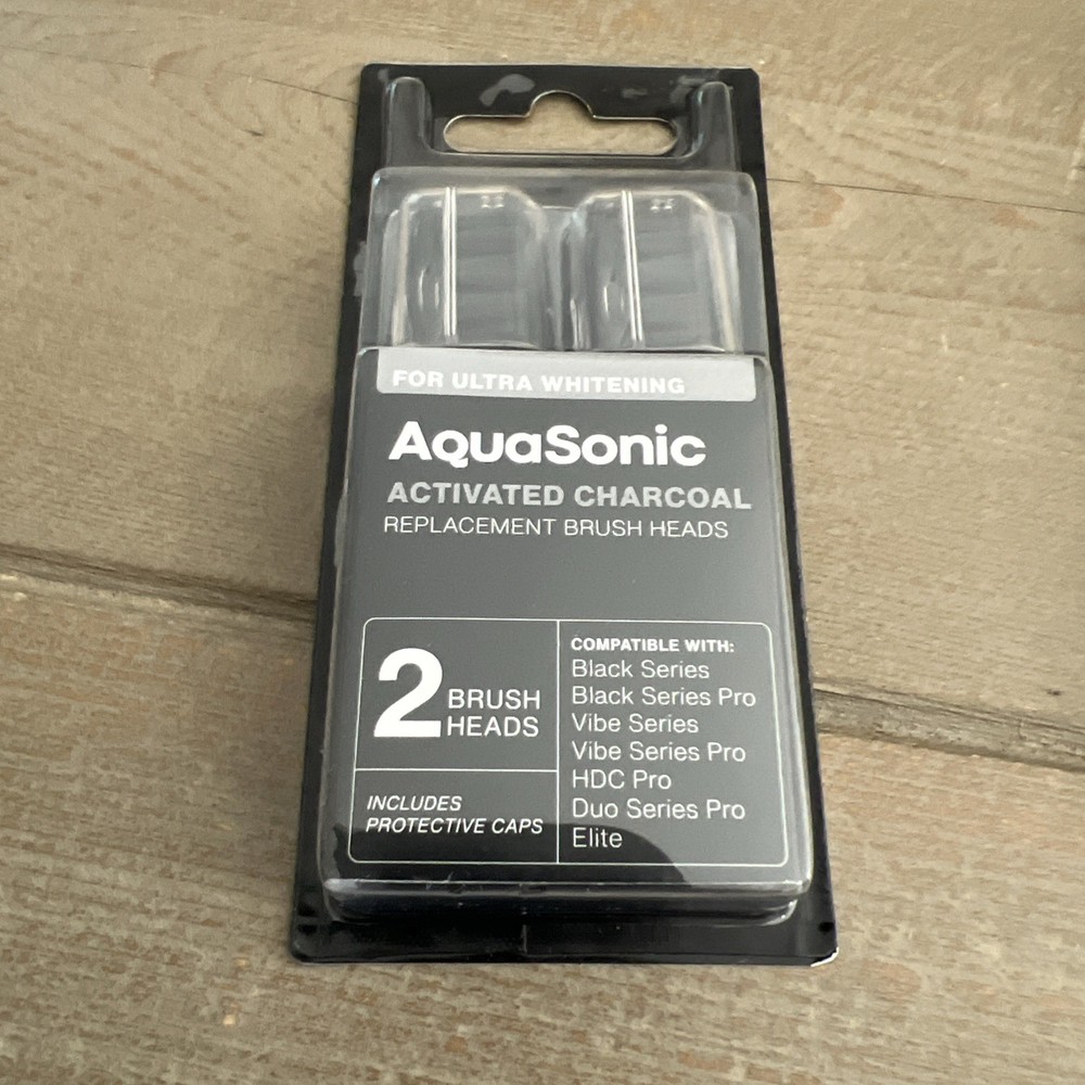 Set 3 Aquasonic Activated Charcoal Replacement ToothBrush Heads