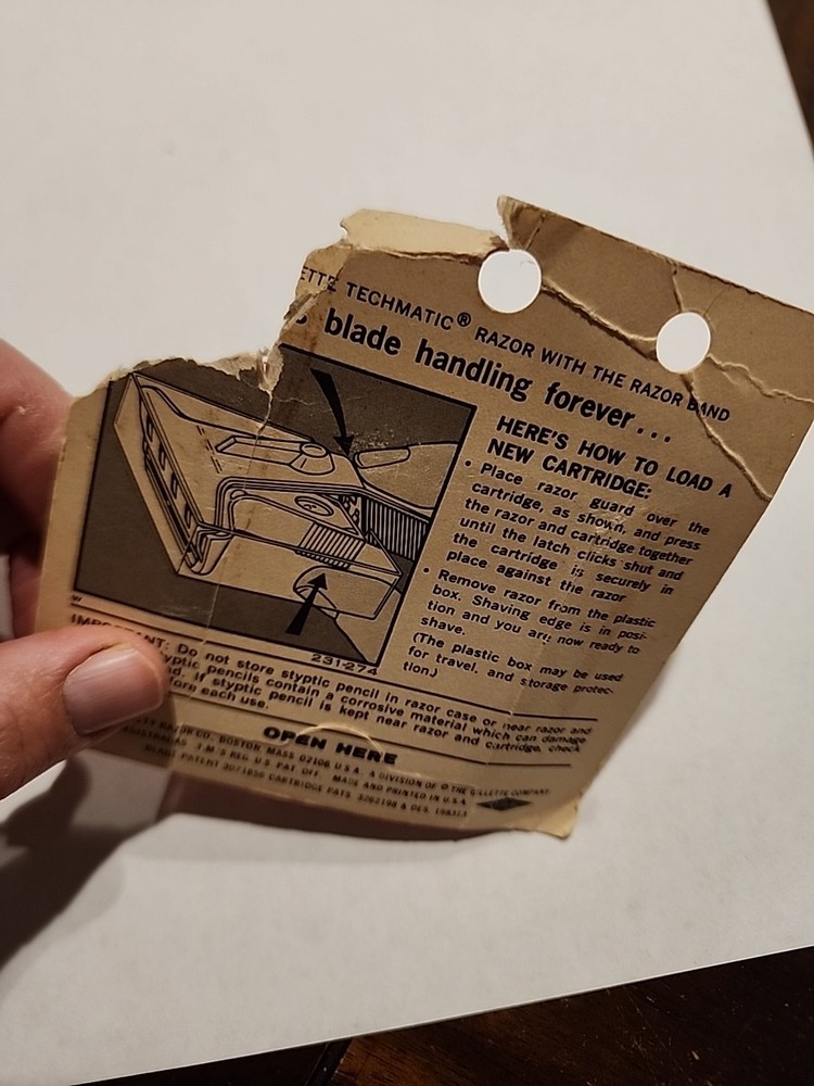 Vintage Gillette Techmatic Razor Band