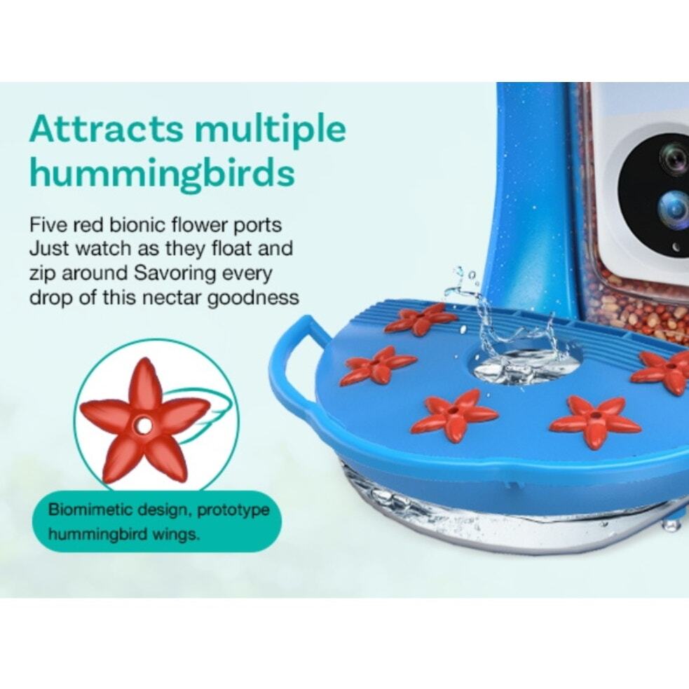 BirdDock Smart Solar Powered Bird Feeder with Camera (Reg.$210)