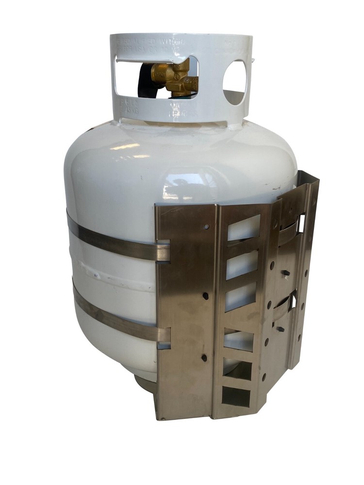 20 lb Stainless Steel Propane Tank Mount for RV VEHICLE MARINE CAMPER SAILBOAT