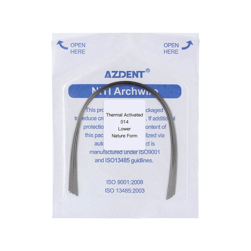 28 Types Dental Orthodontic Arch Wire Thermal Activated Niti Rectangular / Round