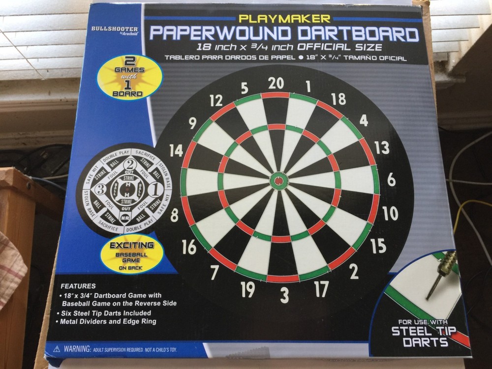 Playmaker Dartboard/Baseball Game 2-in-1